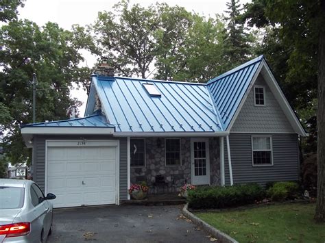 blue metal exterior homes